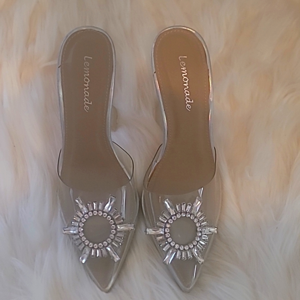 Use size 6 clear heels